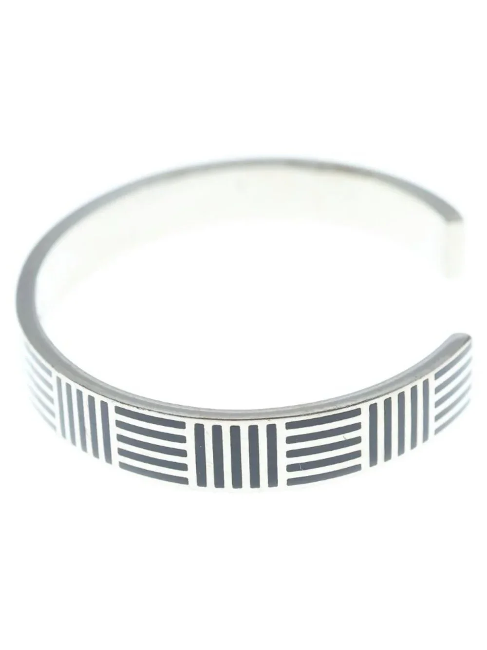 Louis Vuitton Damier Color Bracelet Silver Black Metal
